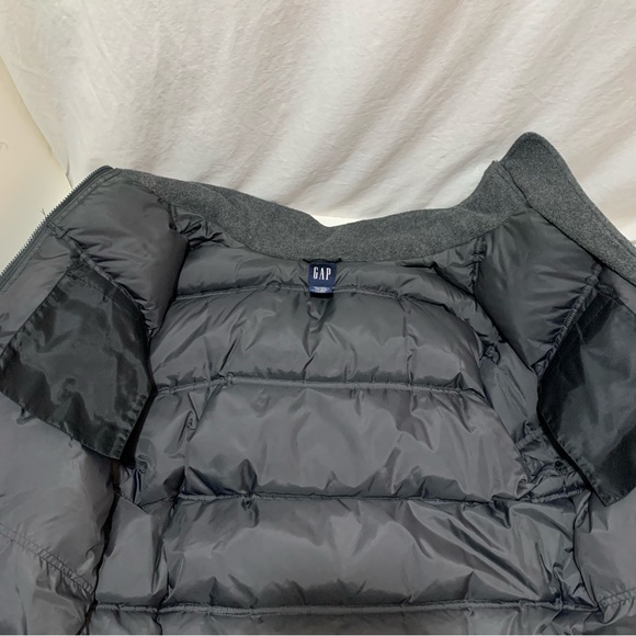 Gap Down Filled Puffer Coat Jacket Parka black  Hooded size Small Winter Nylon - Picture 7 of 12